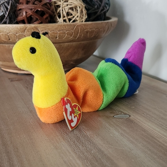 ๐ Ty Beanie Baby โInchโ the Inchworm โ 1995 Vintage Plush, Excellent Condition - Picture 1 of 10